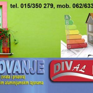 Dihtovanje drvene stolarije ALU lajsnama Dival Diht