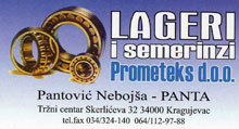 Lageri i semerinzi PROMETEKS DOO Kragujevac