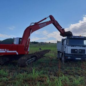 Iskop, rušenje bagerom, šljunkar, betonska baza Vršac ATINA KOP