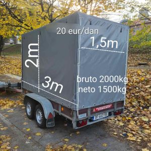 Iznajmljivanje prikolica transport robe Beograd MOMO
