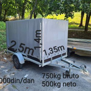Iznajmljivanje prikolica transport robe Beograd MOMO