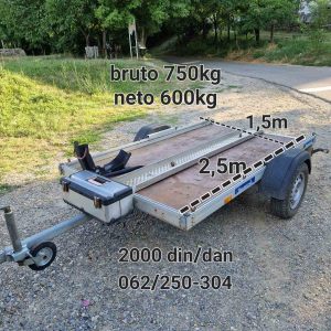Iznajmljivanje prikolica transport robe Beograd MOMO