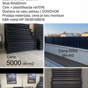 Izrada kovanih – aluminijumskih – prohrom ograda E&R METAL Novi Pazar