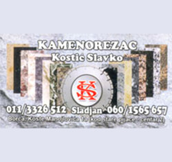 Kamenorezac KOSTIĆ SLAVKO Borča, Beograd