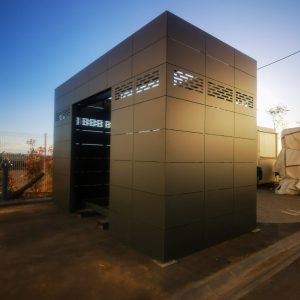 Ugradnja ventilisane fasade fundermax i alubond Temerin MD ALU SISTEM